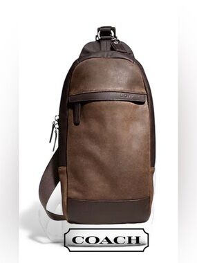 CAMDEN LEATHER CONVERTIBLE SLING (COACH F70922)
GUNMETAL/DISTRESSED BROWN/BRN